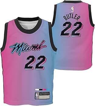 Jimmy Butler Miami Heat Pink Blue #22 Kids Youth 8-20